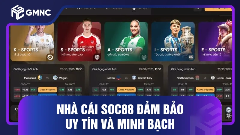 Đánh giá Soc88 - Nhà Cái Trực Tuyến Chất Lượng 2026 3 Nhà cái SOC88 đảm bảo uy tín và minh bạch